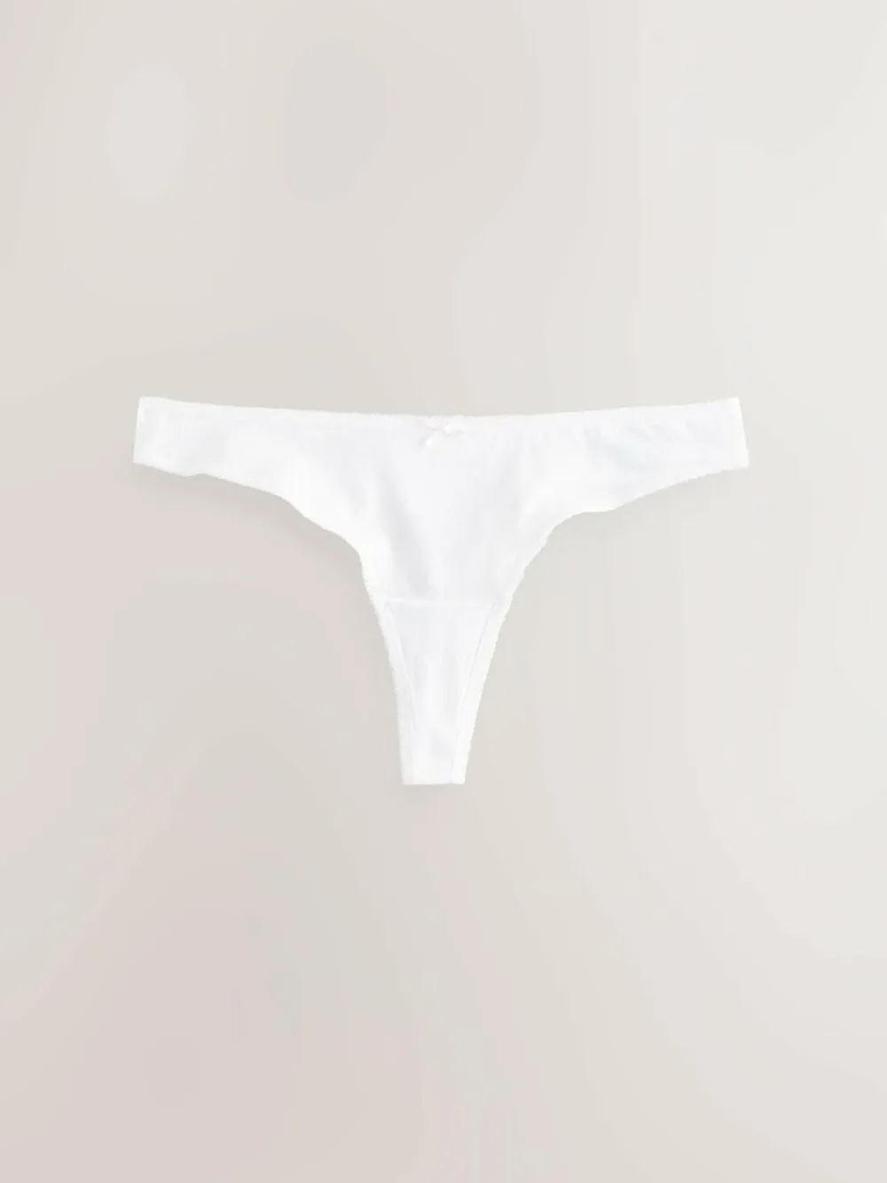 Next White Thong Cotton Rich Knickers 5 Pack