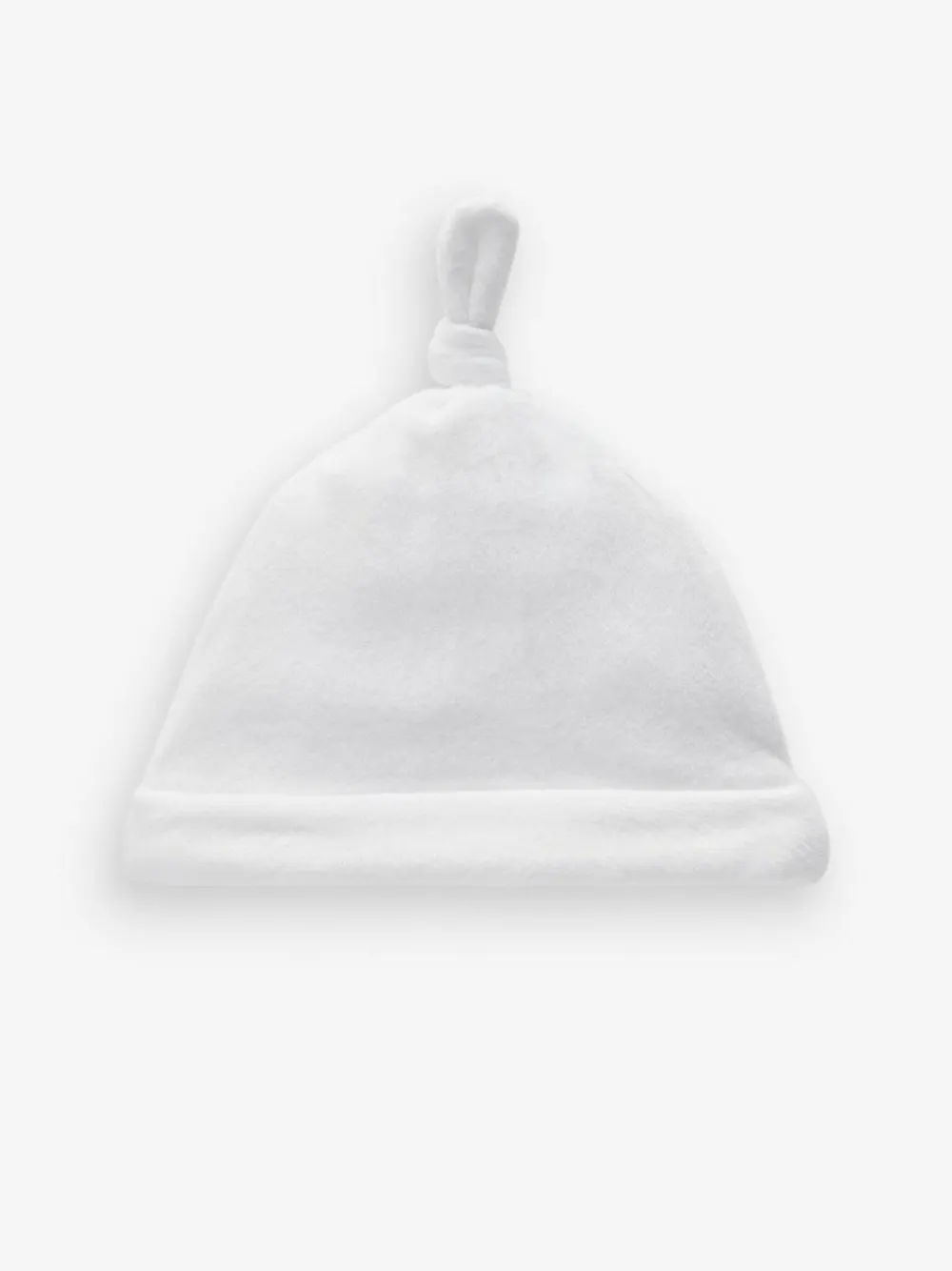 Outlet Next White Velour Baby Tie Top Hats 2 Pack (0-12mths)
