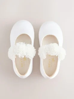 Clearance Next Wide Fit (G) Satin Flower Girl Occasion Mary Jane Shoes White