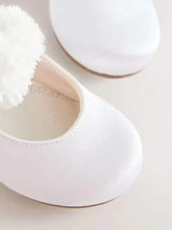 Clearance Next Wide Fit (G) Satin Flower Girl Occasion Mary Jane Shoes White