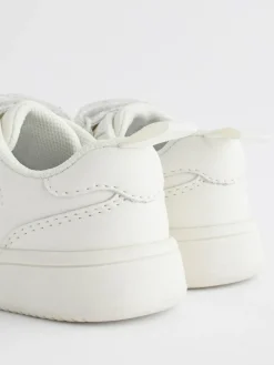 Clearance Next Wide Fit (G) Touch Fastening Leather First Walker Baby Shoes White