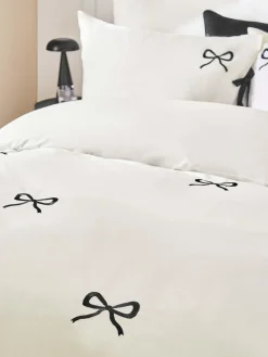 Next Bow Embroidered Duvet Cover and Pillowcase Set^ Bedsets & Duvet Covers