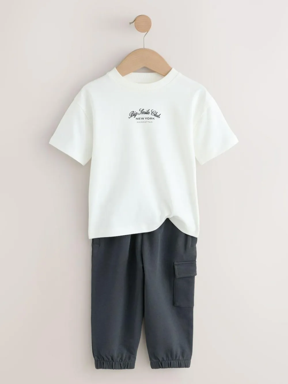 Next Short Sleeve T-Shirt and Utility Joggers Set (3mths-7yrs)^BOY Sweat Pants