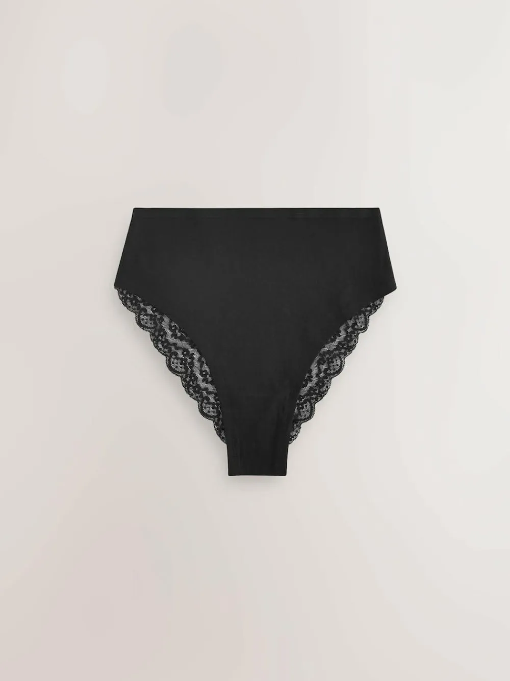 Next White/Black/Grey High Rise High Leg Cotton Lace Knickers 4 Pack^Women Panties|All Lingerie