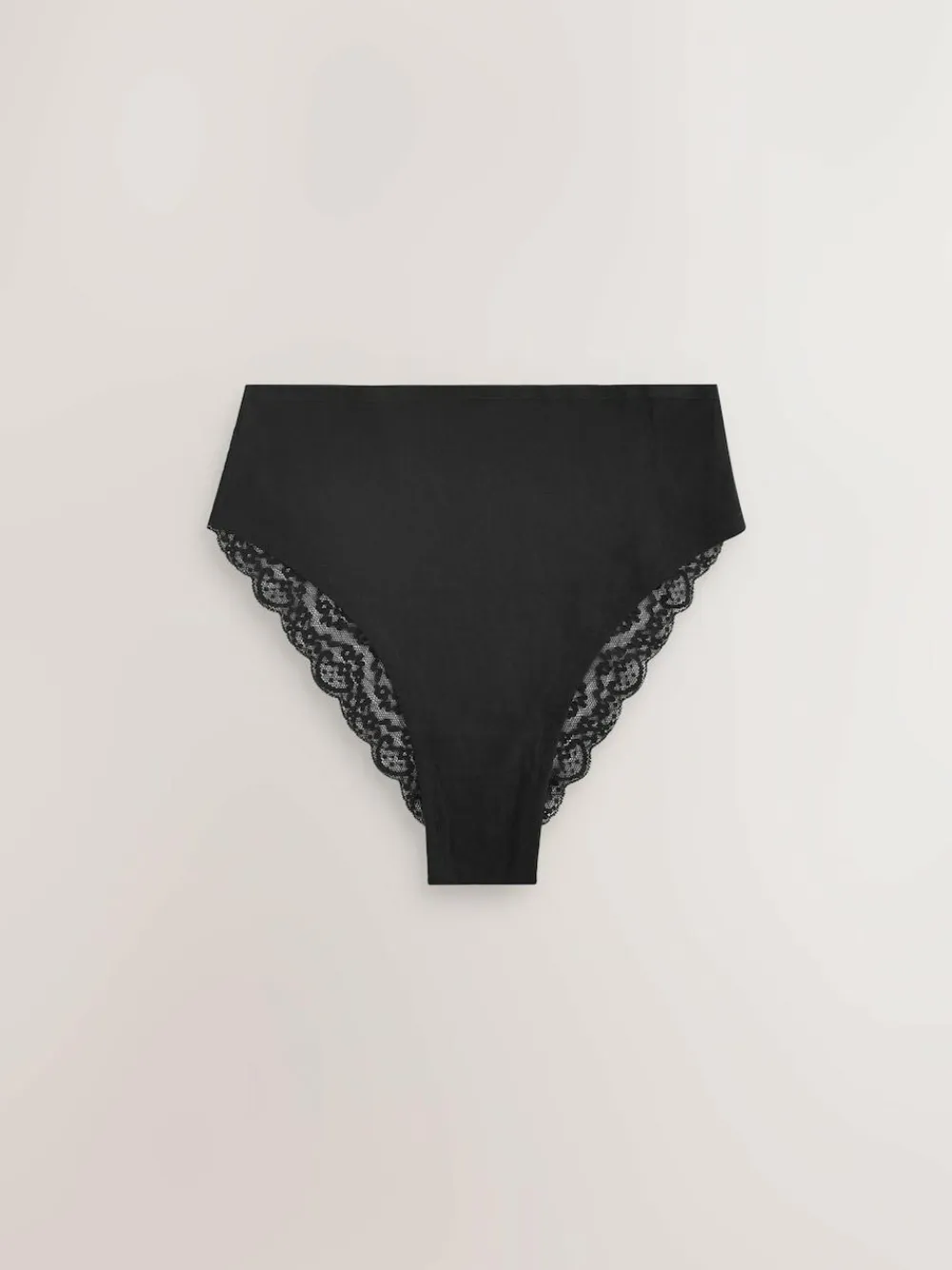 Next White/Black/Grey High Rise High Leg Cotton Lace Knickers 4 Pack^Women Panties|All Lingerie