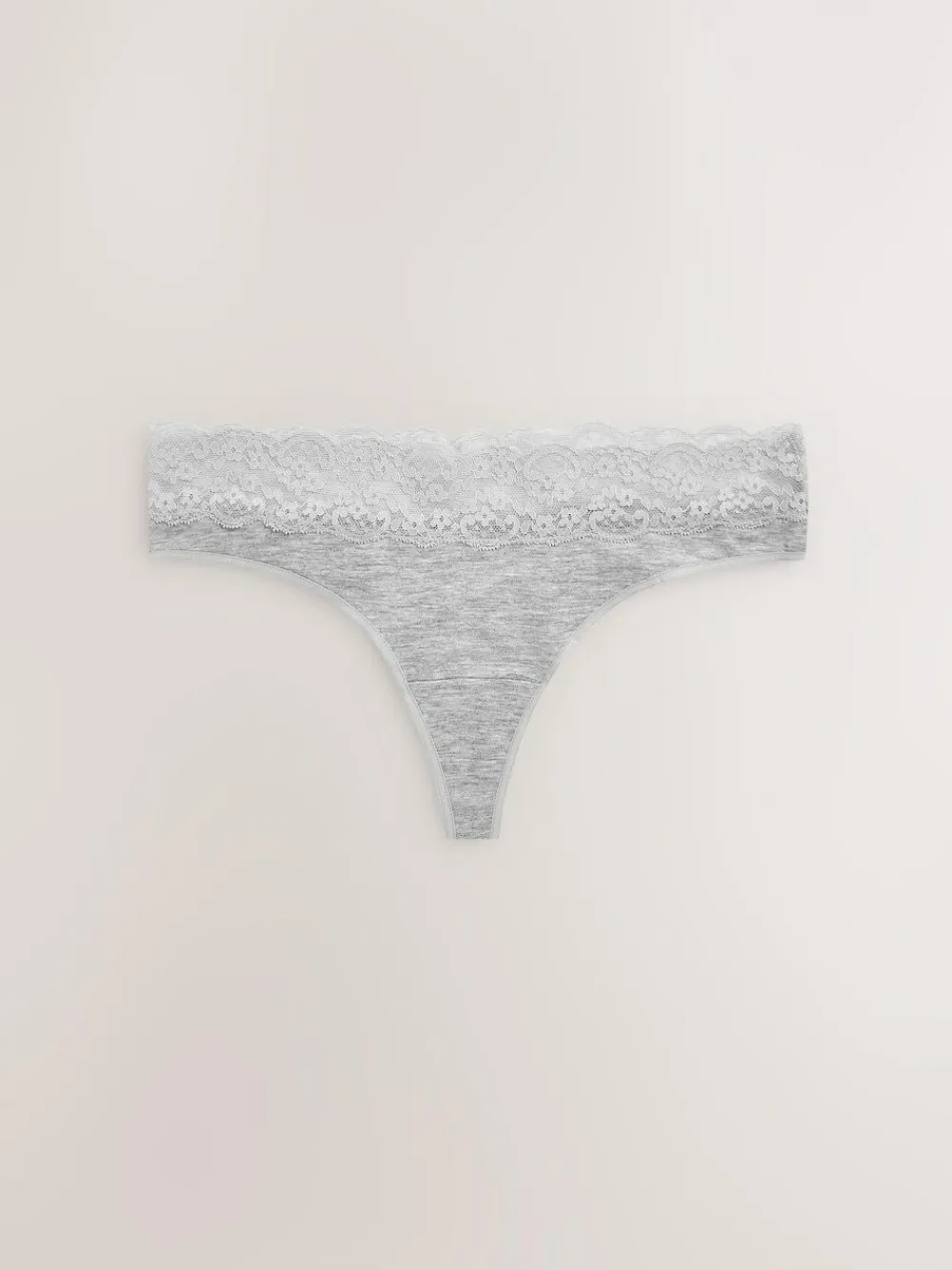 Next White/Black/Grey Thong Cotton Lace Knickers 4 Pack^Women All Lingerie|Panties