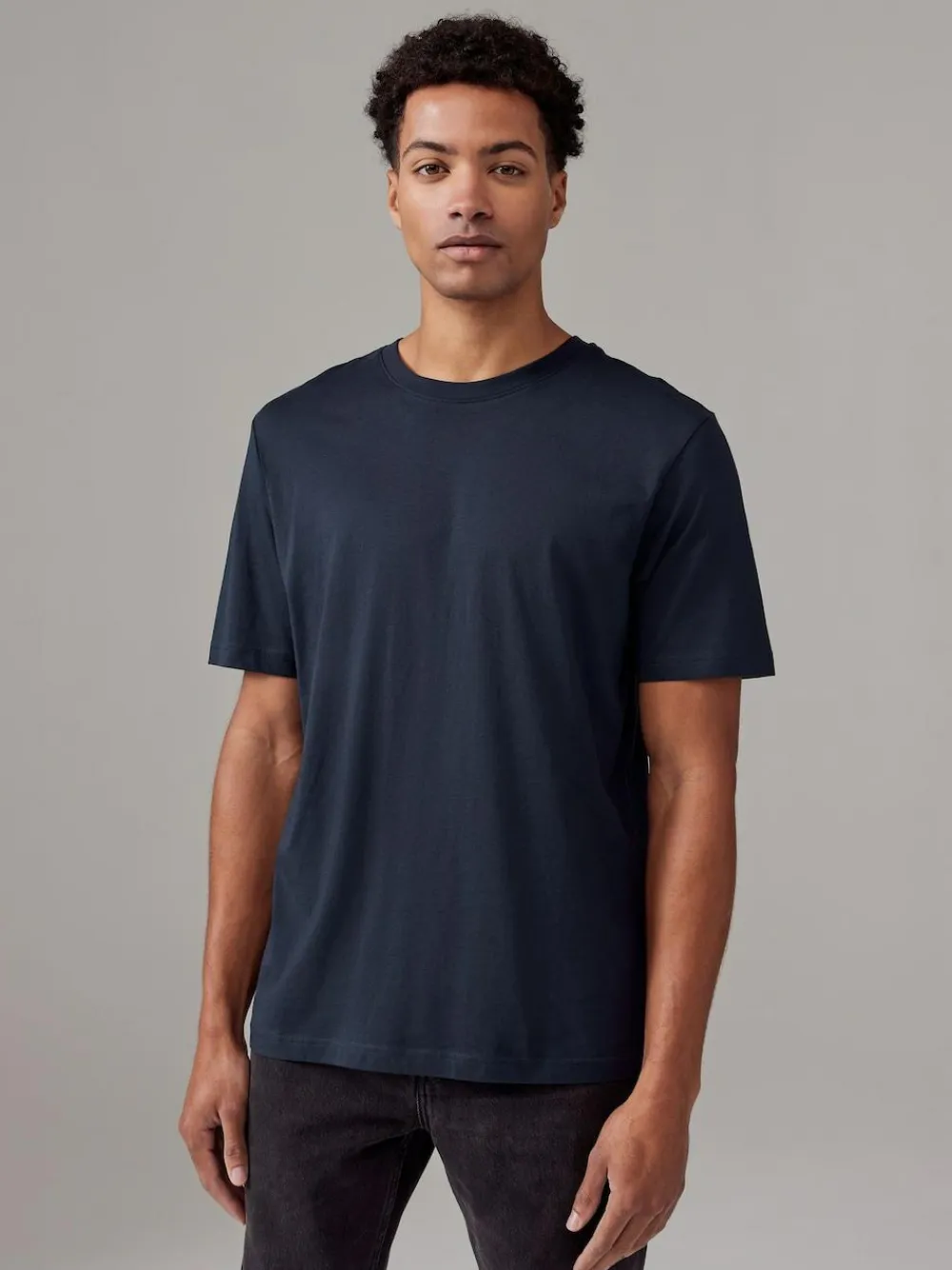 Next White/Black/Navy Regular Fit Essential Cotton T-Shirts 6 Pack^ Nightwear|Loungewear