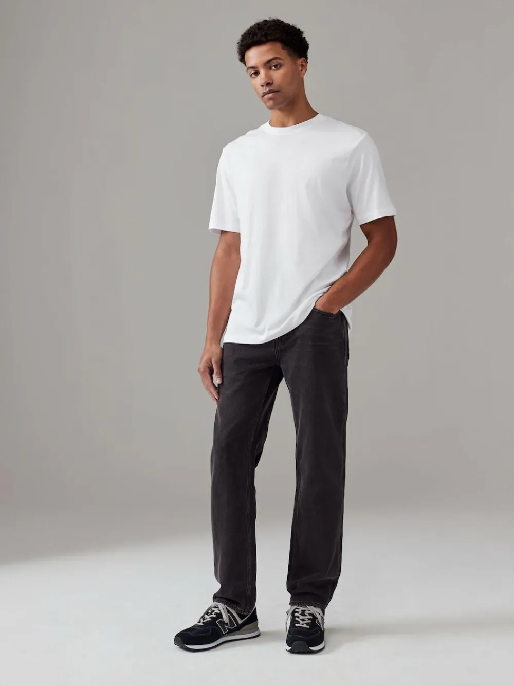 Next White/Black/Navy Regular Fit Essential Cotton T-Shirts 6 Pack^ Nightwear|Loungewear