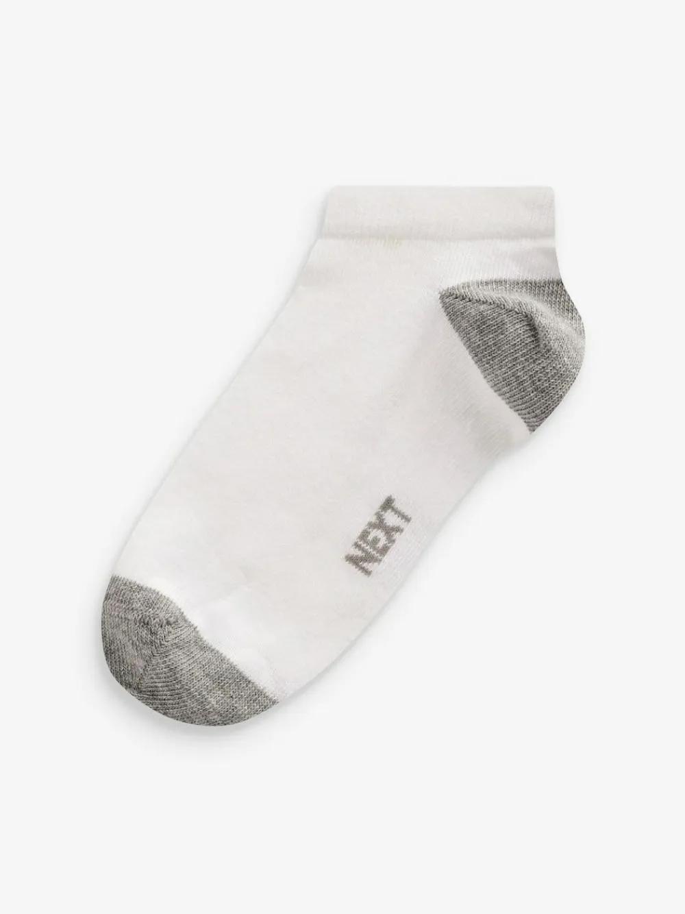 Best Next White/Bright Heel and Toe Cotton Rich Trainer Socks 7 Pack