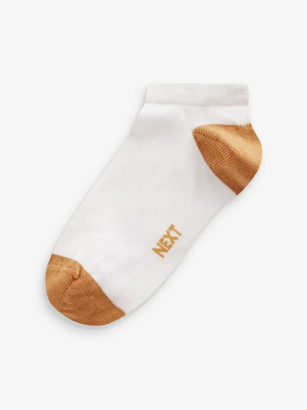 Best Next White/Bright Heel and Toe Cotton Rich Trainer Socks 7 Pack