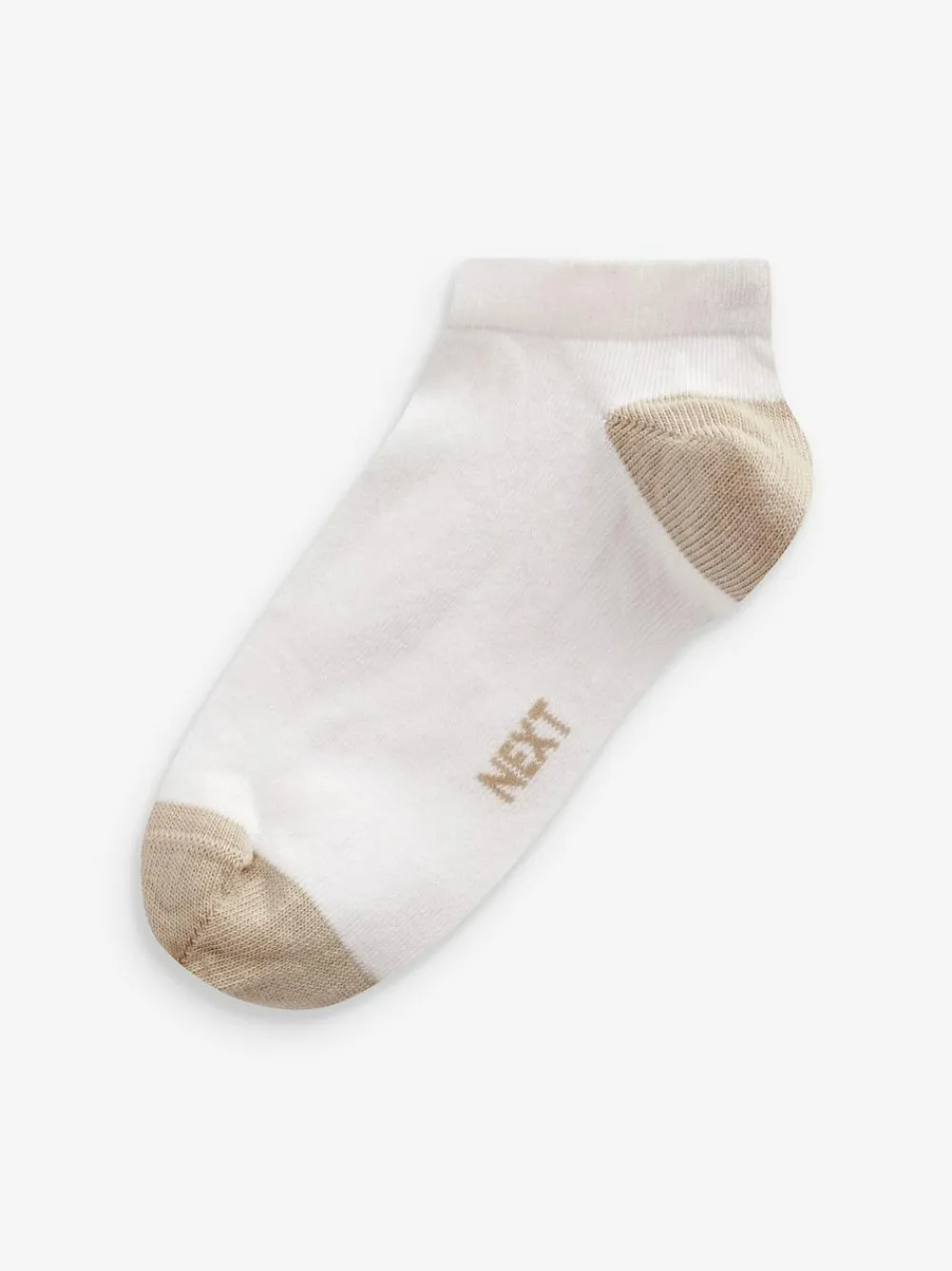 Best Next White/Bright Heel and Toe Cotton Rich Trainer Socks 7 Pack
