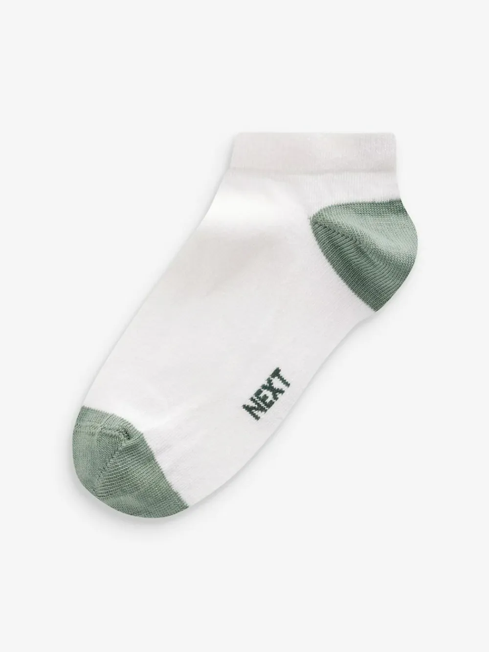 Best Next White/Bright Heel and Toe Cotton Rich Trainer Socks 7 Pack