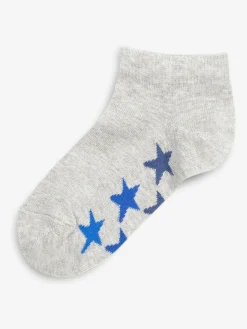 Sale Next White/Grey Cotton Rich Trainer Socks 7 Pack
