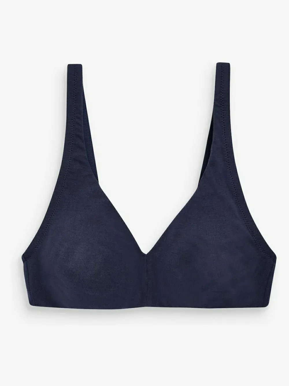 Outlet Next Non Pad Non Wire Cotton Blend Ultimate Comfort Bras 3 Pack White/Navy Blue/Pink