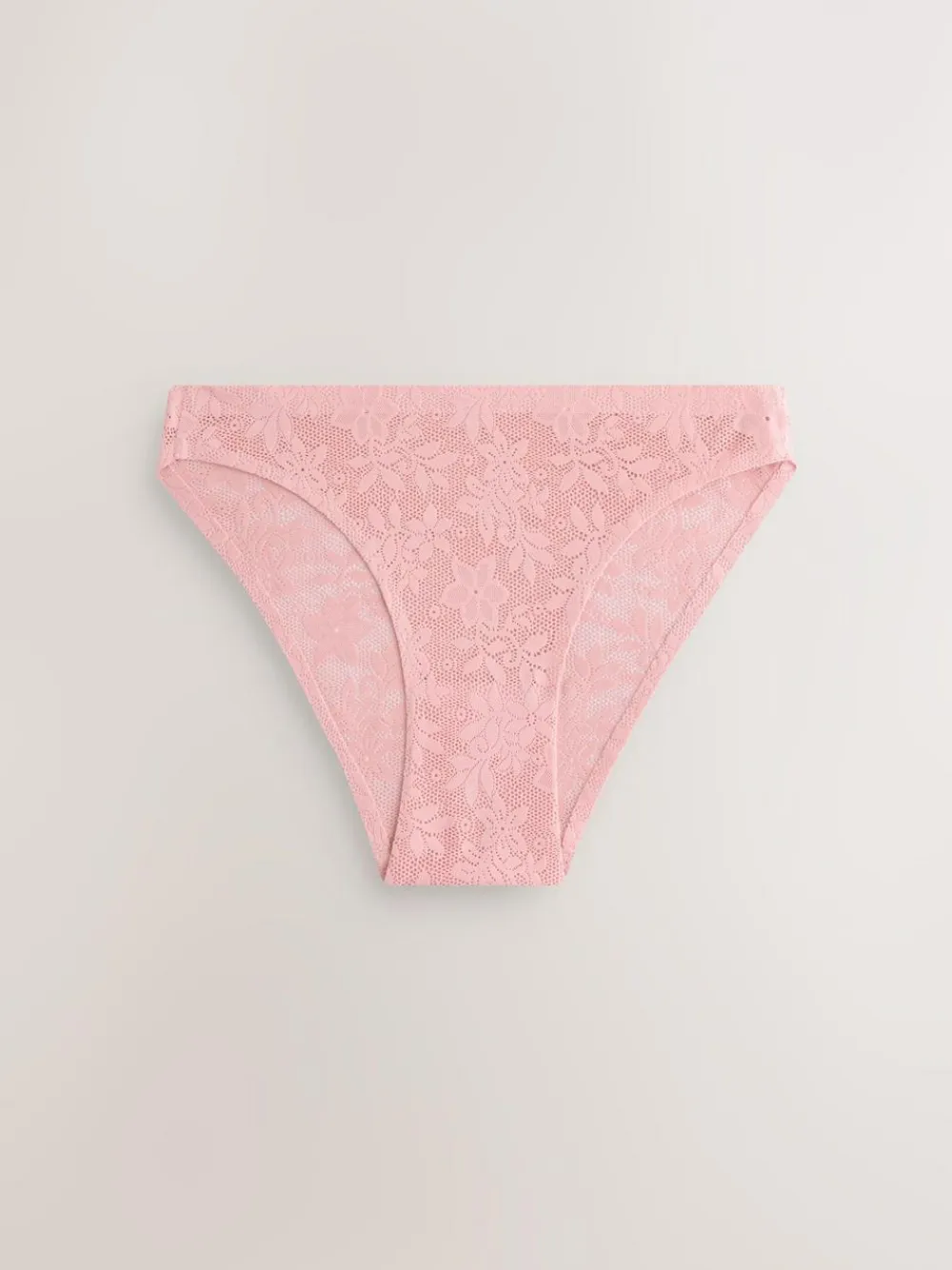 Next White/Pink/Praline Nude High Leg Comfort Bonded Lace Knickers 7 Pack^Women Panties