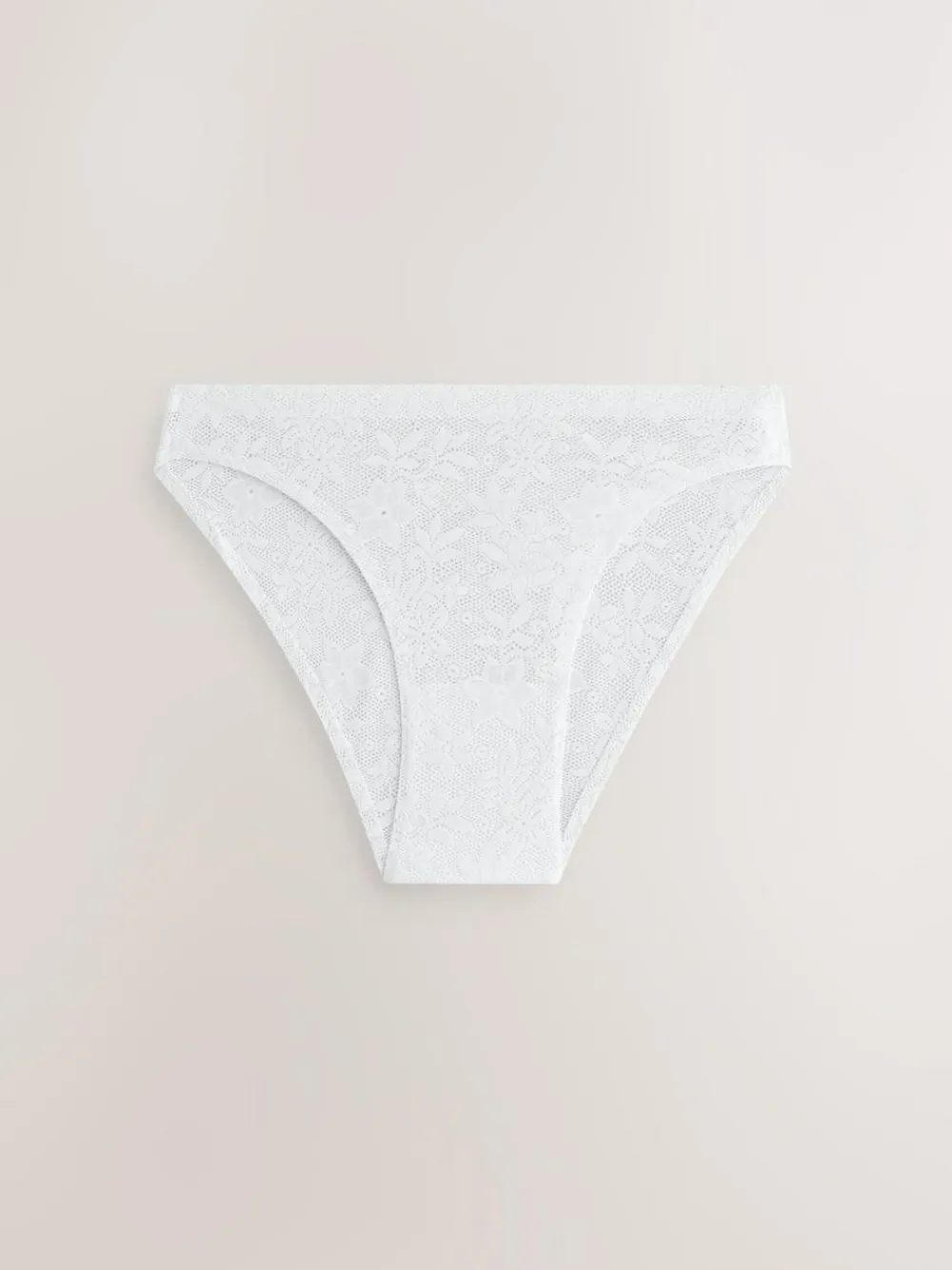 Next White/Pink/Praline Nude High Leg Comfort Bonded Lace Knickers 7 Pack^Women Panties