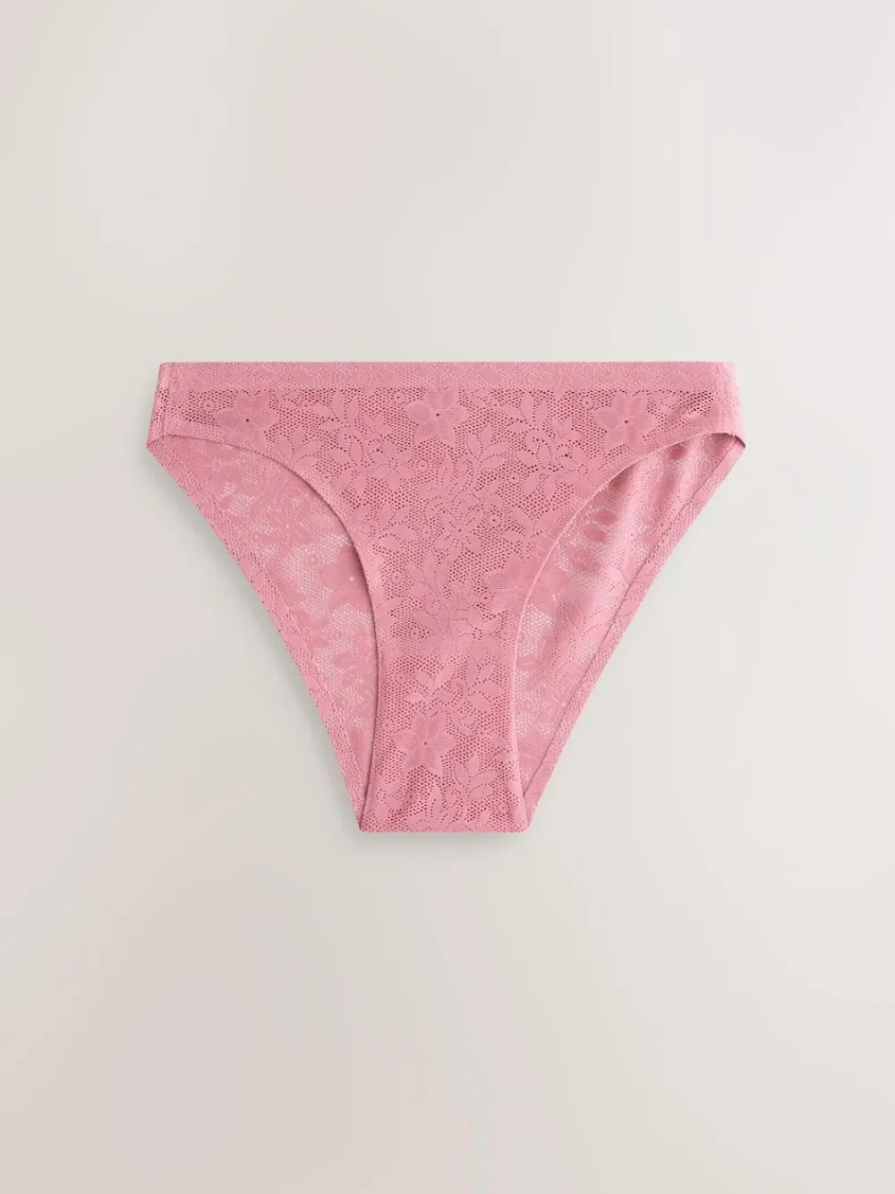 Next White/Pink/Praline Nude High Leg Comfort Bonded Lace Knickers 7 Pack^Women Panties