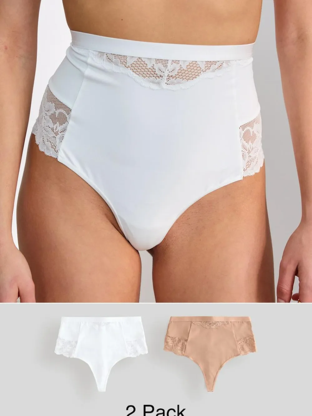 Next Tummy Control Light Shaping High Waist Thongs 2 Pack^Women Shapewear