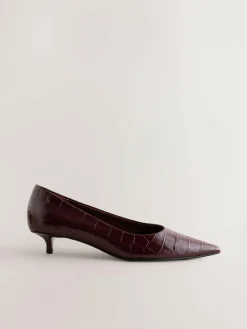 Discount Next Forever Comfort® Leather Point Toe Heels Wine