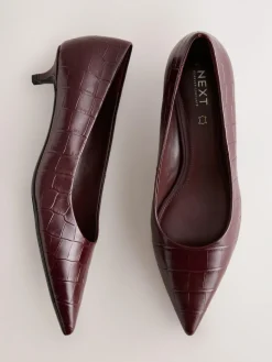 Discount Next Forever Comfort® Leather Point Toe Heels Wine