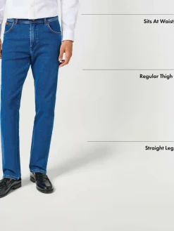 Wrangler Black Straight Fit Texas Authentic Jeans^ Jeans|Jeans
