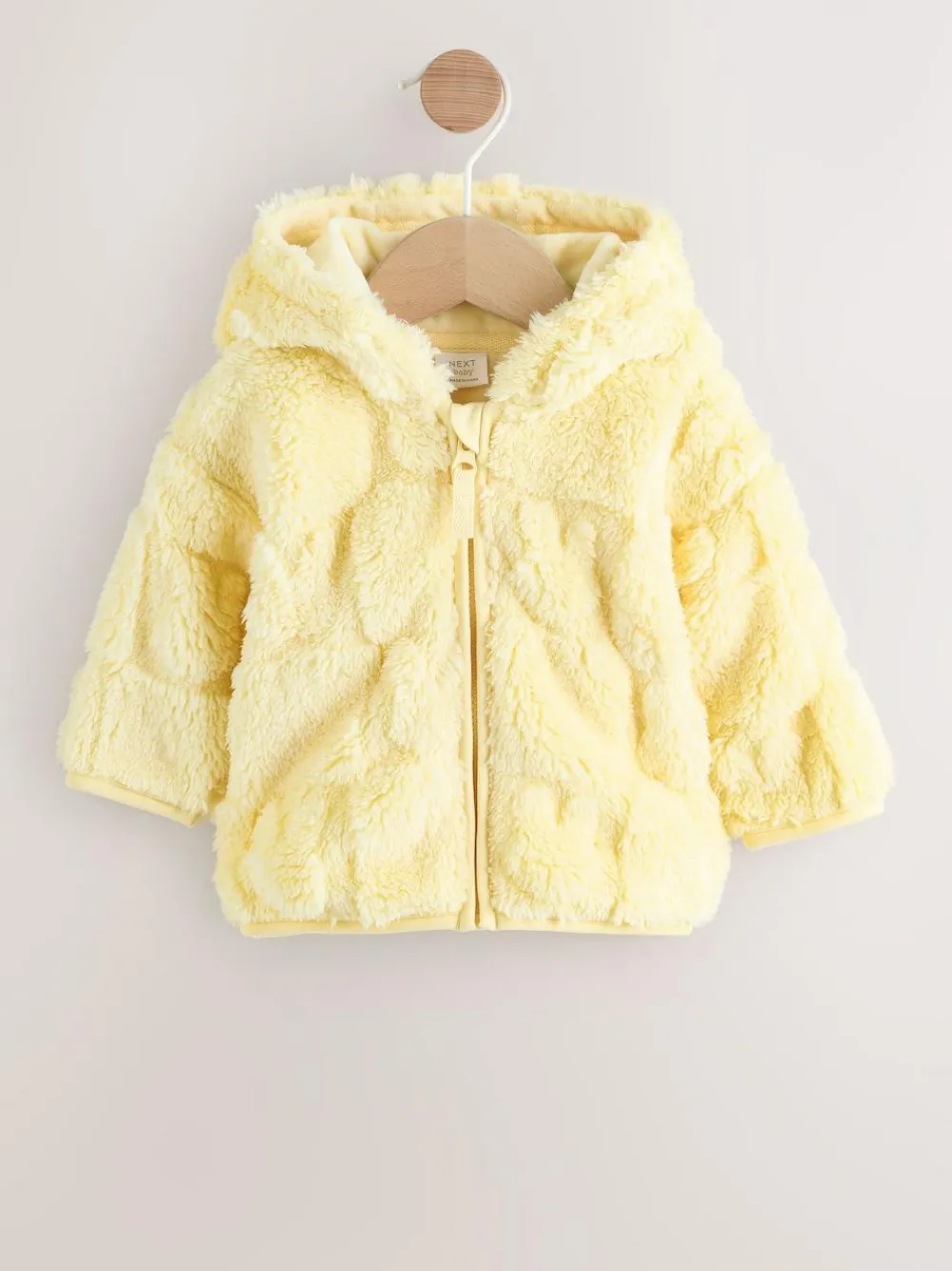 Sale Next Baby Fleece Hooded Zip Jacket (0mths-2yrs) Yellow Bunny