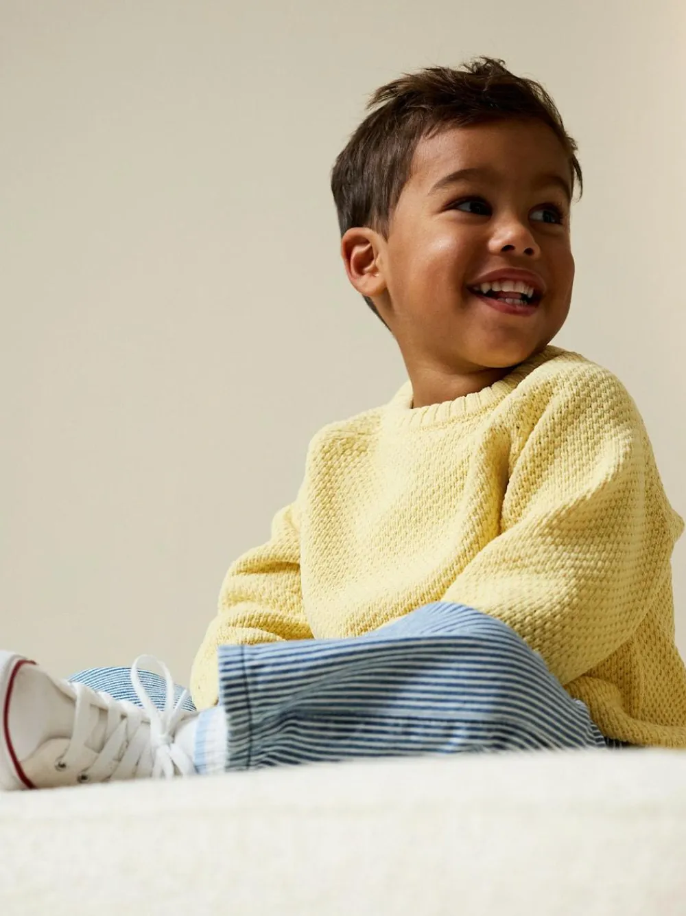 Next Chenille Knitted Crew Neck Jumper (3mths-7yrs)^BOY Knitwear|Knitwear
