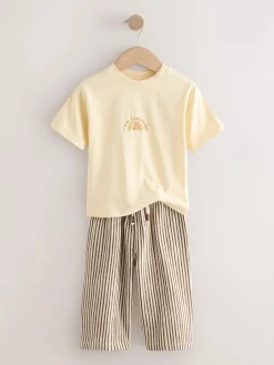 Next Yellow Sunshine Short Sleeve T-Shirt and Lightweight Joggers Set (3mths-7yrs)^BOY Baby Boys|Baby Boys