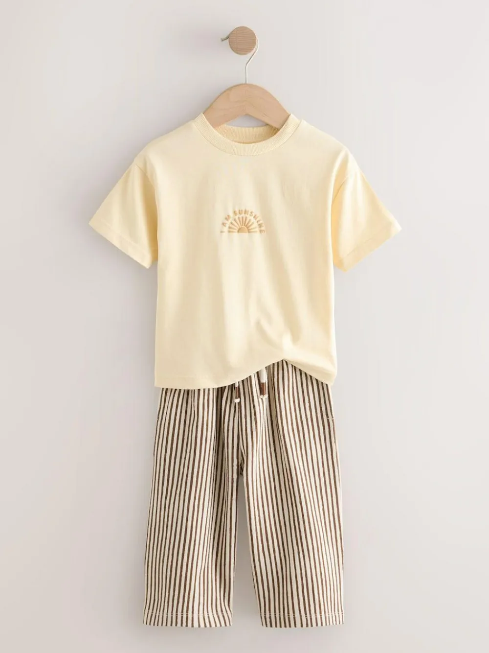 Next Yellow Sunshine Short Sleeve T-Shirt and Lightweight Joggers Set (3mths-7yrs)^BOY Baby Boys|Baby Boys