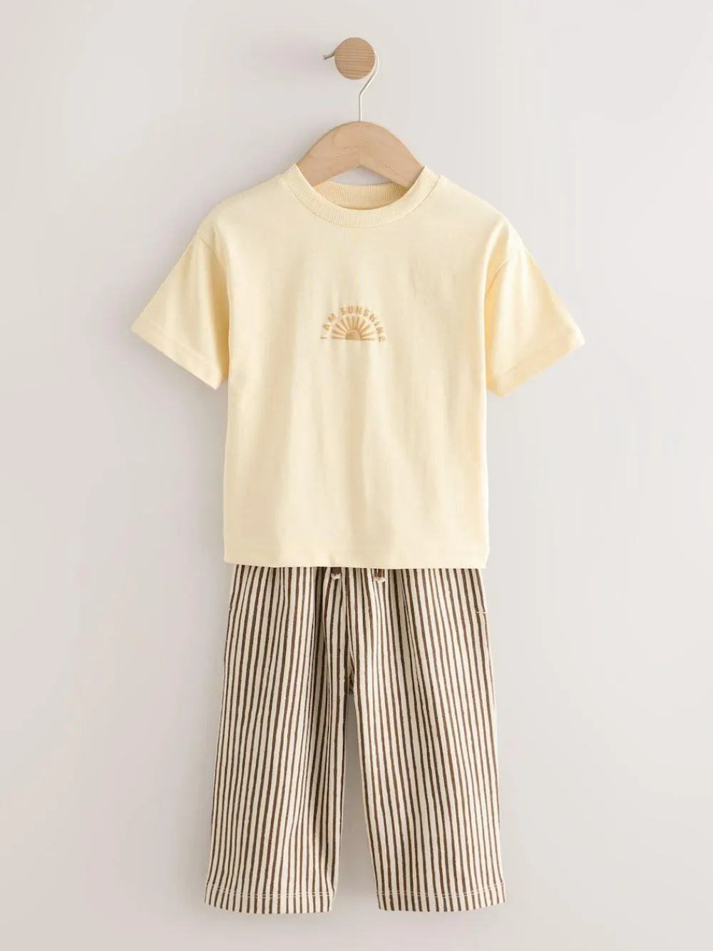 Next Yellow Sunshine Short Sleeve T-Shirt and Lightweight Joggers Set (3mths-7yrs)^BOY Baby Boys|Baby Boys