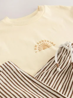 Next Yellow Sunshine Short Sleeve T-Shirt and Lightweight Joggers Set (3mths-7yrs)^BOY Baby Boys|Baby Boys