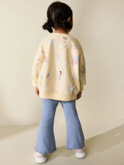 Hot Next Sweatshirt & Flare Leggings Set (3mths-7yrs) Yellow/Blue Fairy