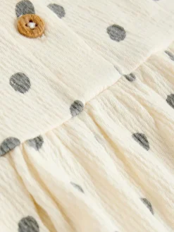 Online Next Baby Short Sleeve Dress 2 Pack (0mths-3yrs) Yellow/Cream Spot/Stripe