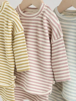 Next Yellow/Pink/Blue Baby Jersey Tops and Leggings Set 6 Piece (0mths-2yrs)^BOY Tops|Unisex