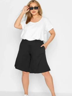 Discount Yours Curve Black Jersey Shorts