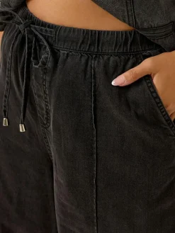 Yours Curve Wide Fit Wide Leg Seam Front Jeans^Women Jeans|Jeans