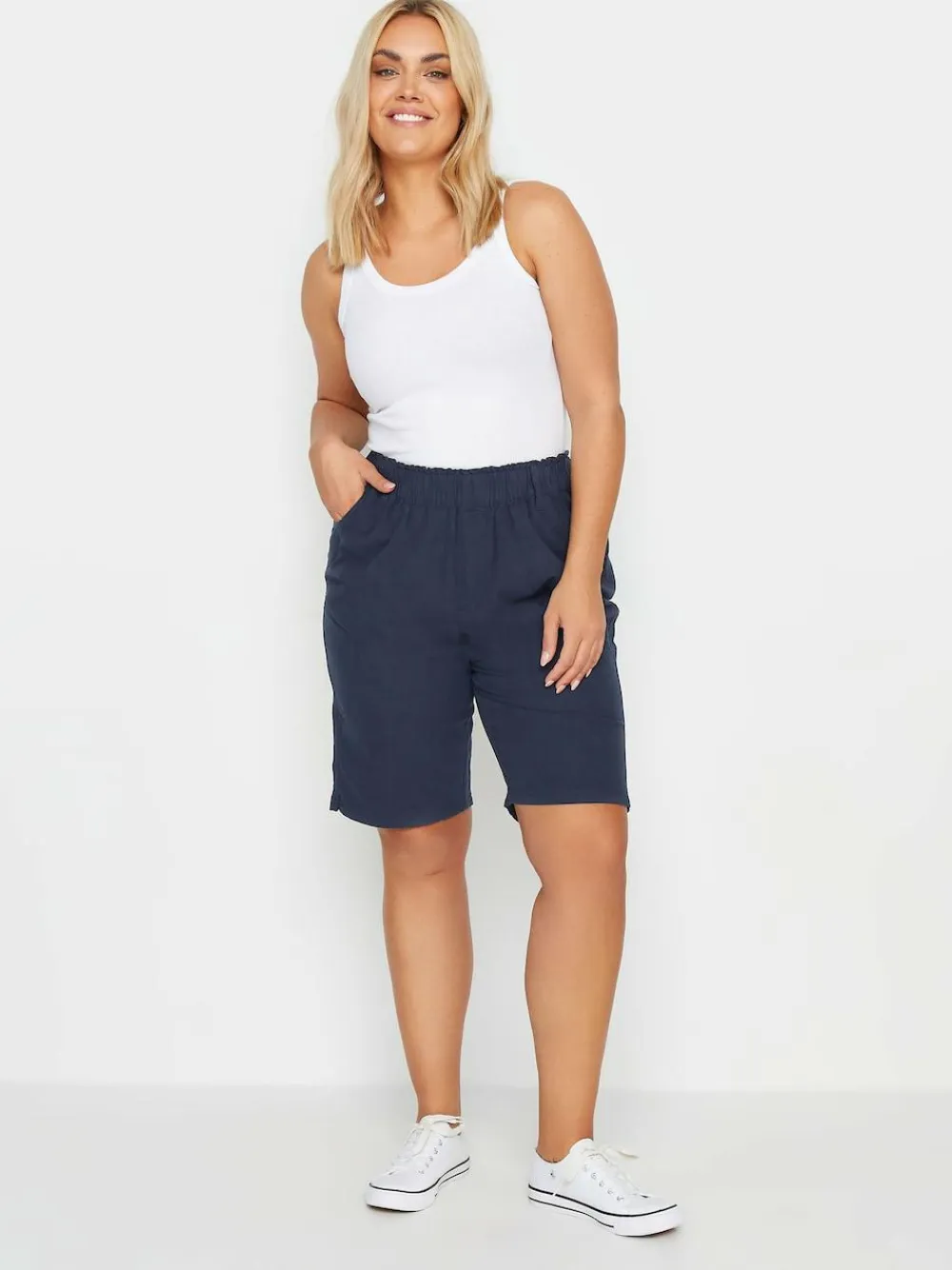 Yours Curve Cool 100% Cotton Shorts^Women Shorts