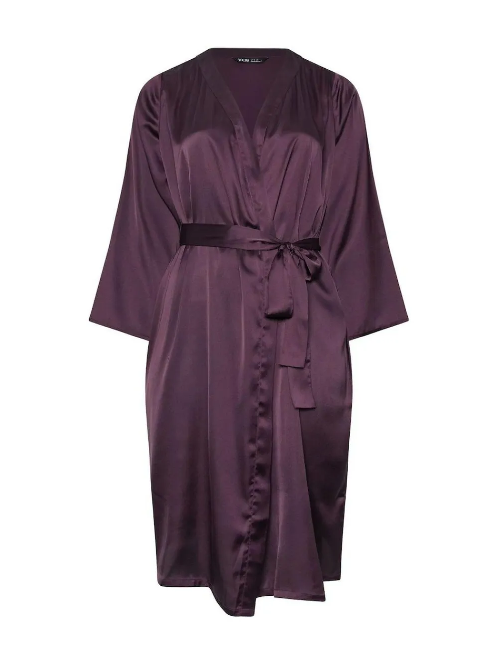 Sale Yours Curve Satin Robe Red